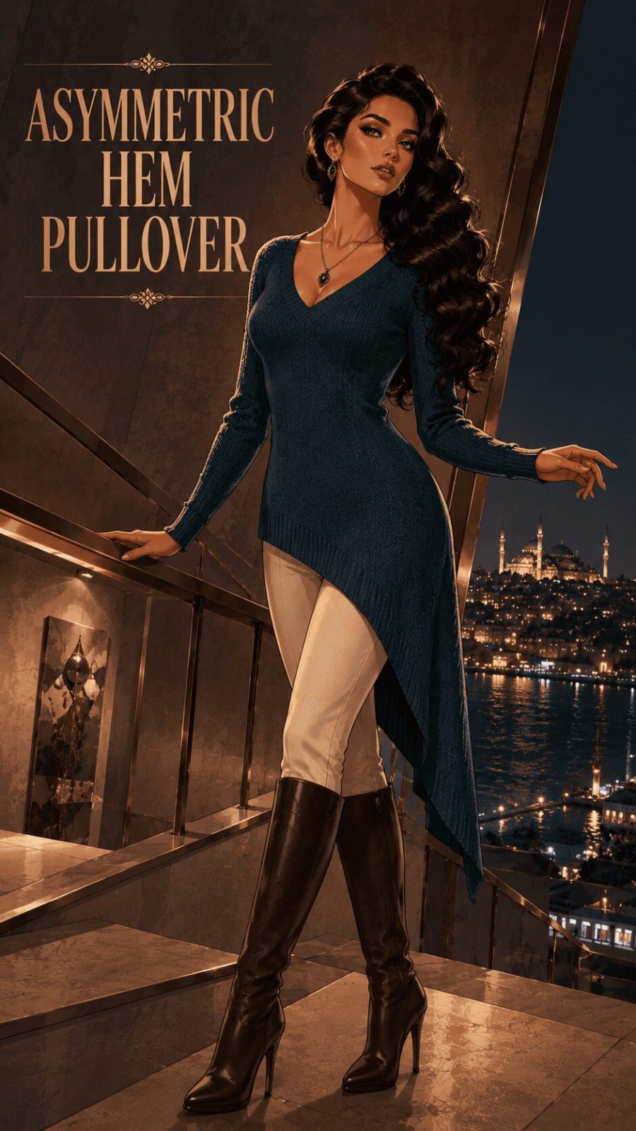 Asymmetric Hem Pullover example