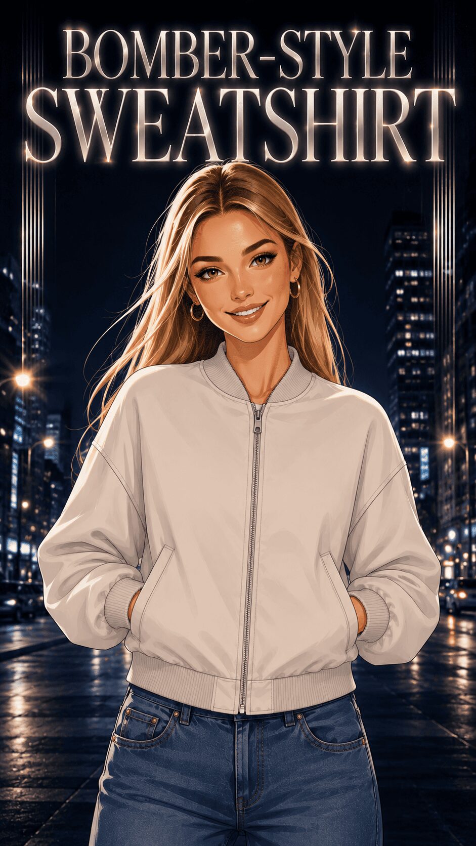 Bomber Style Sweatshirt Example
