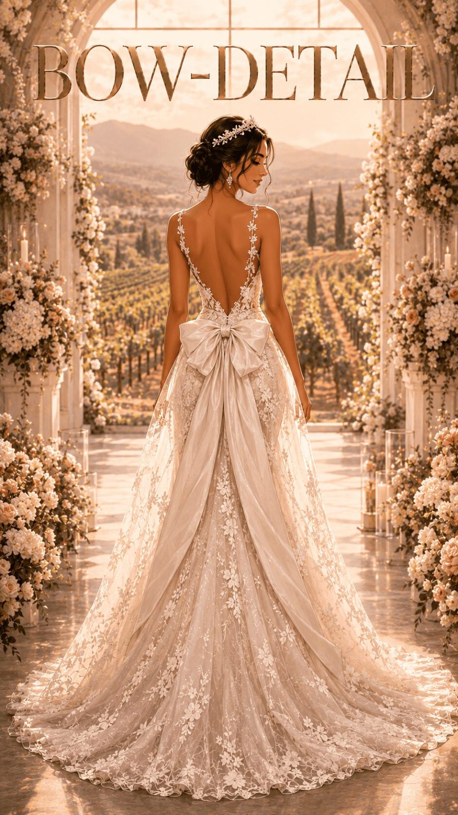 Bow Detail Wedding Dress Example