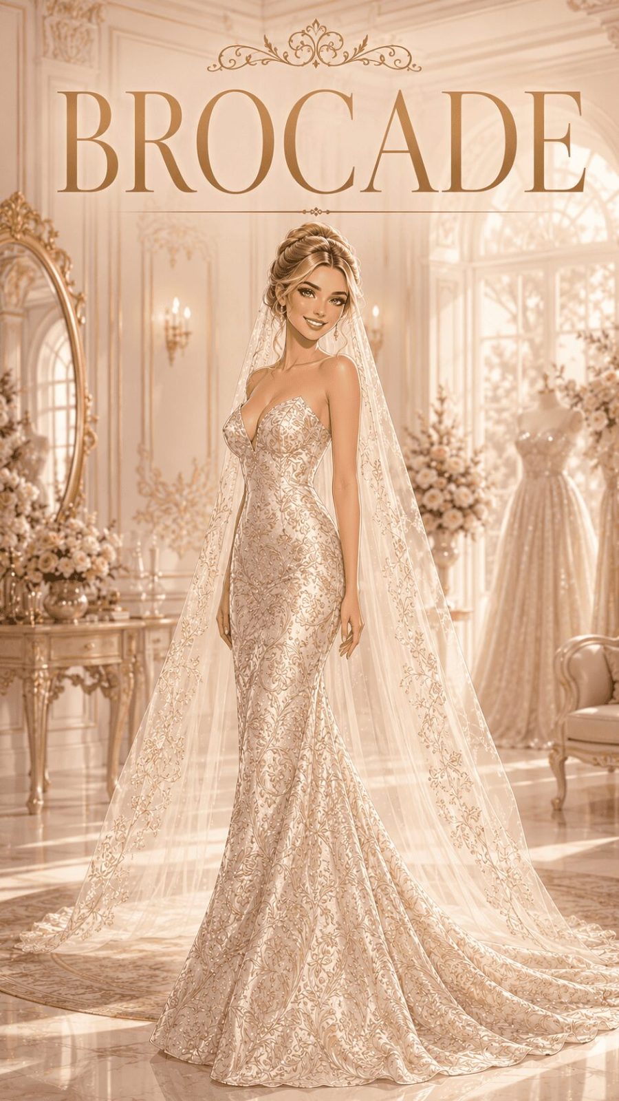 Brocade Wedding Dress Example
