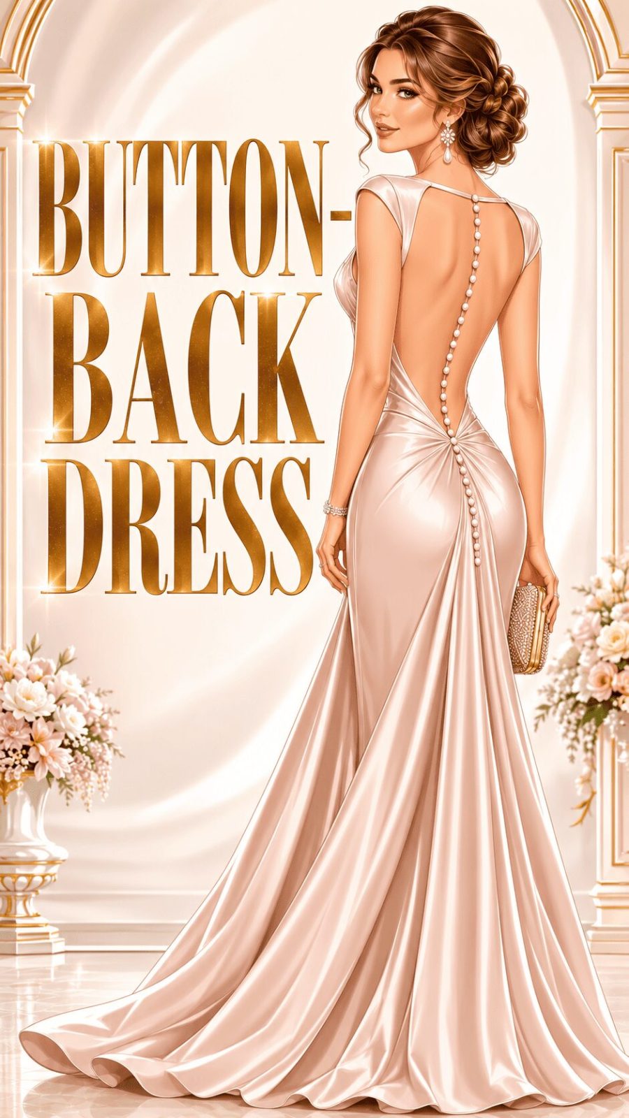 Button-Back Dress