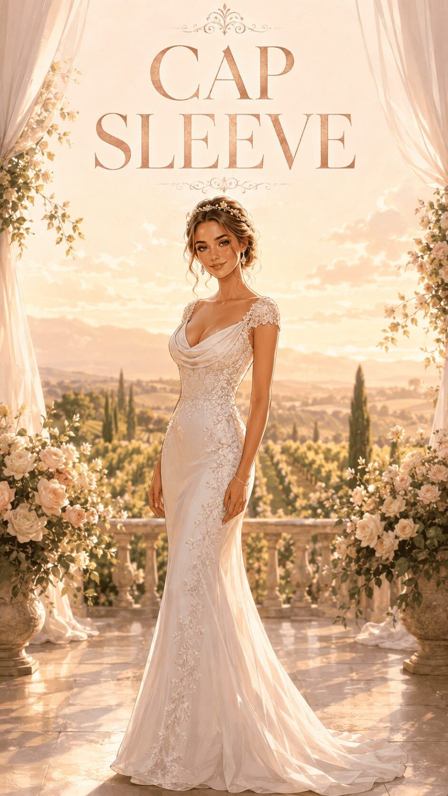 Cap Sleeve Wedding Dress