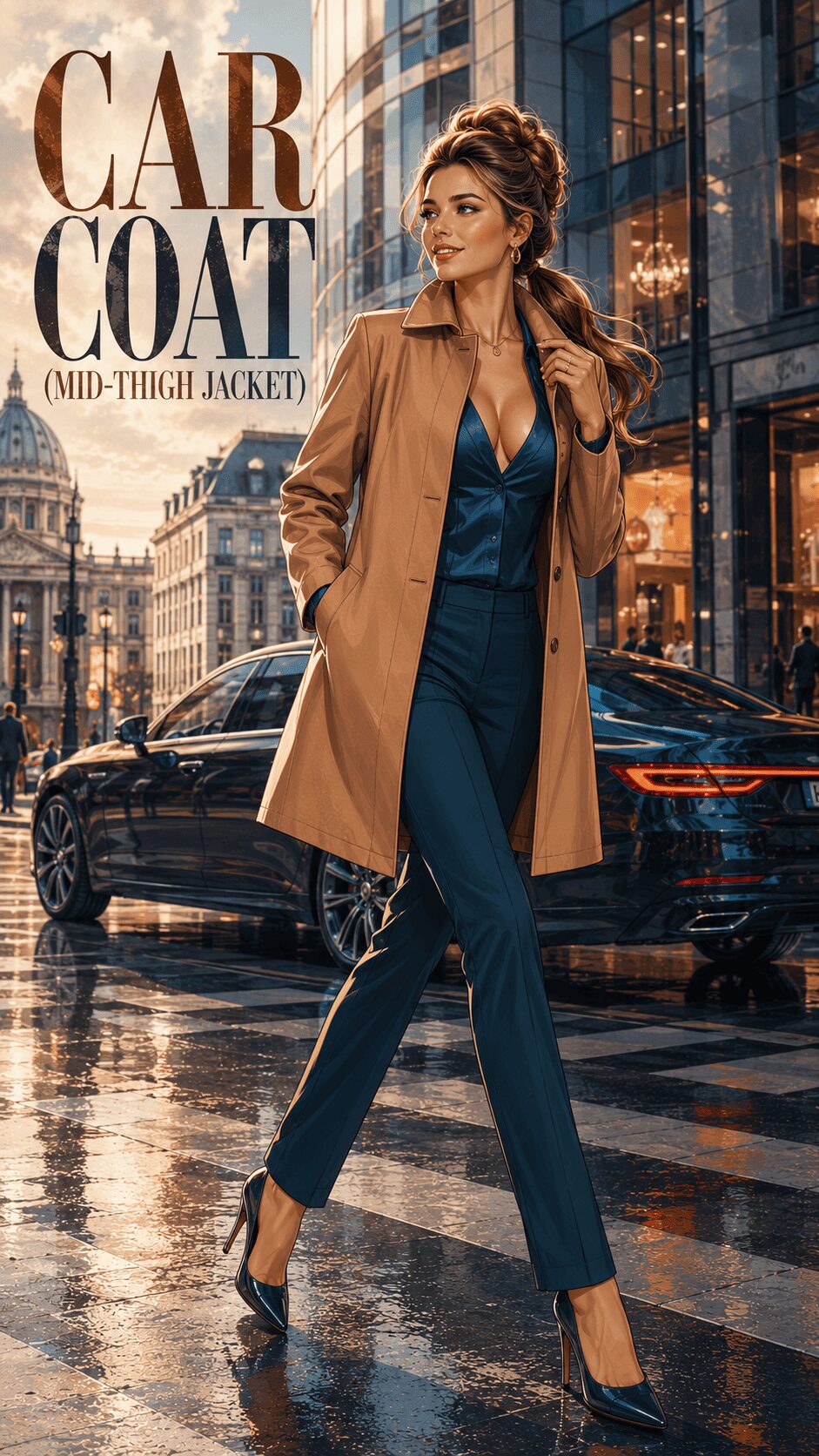 Car Coat (Mid-Thigh Jacket) example