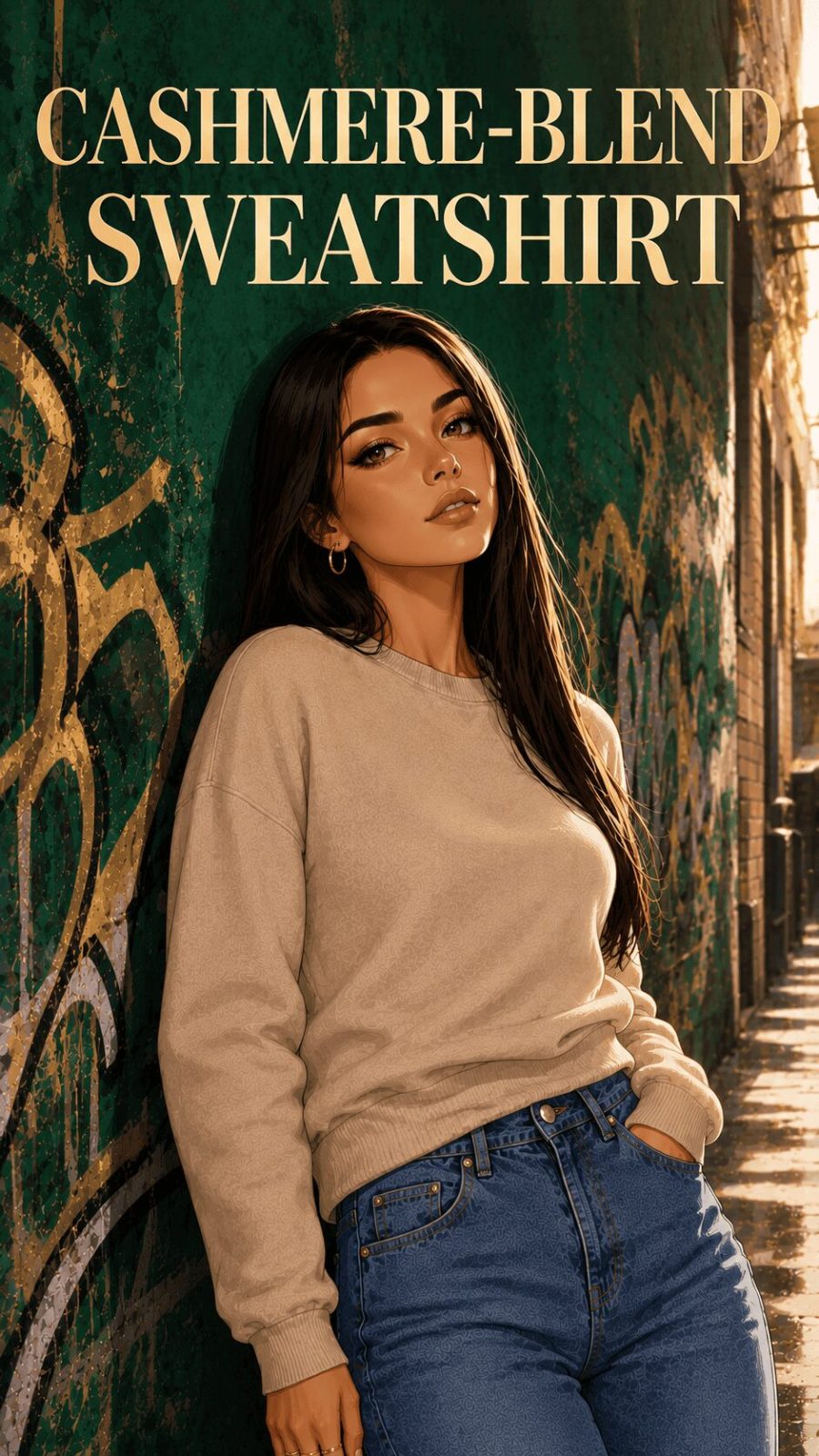Cashmere Blend Sweatshirt Example