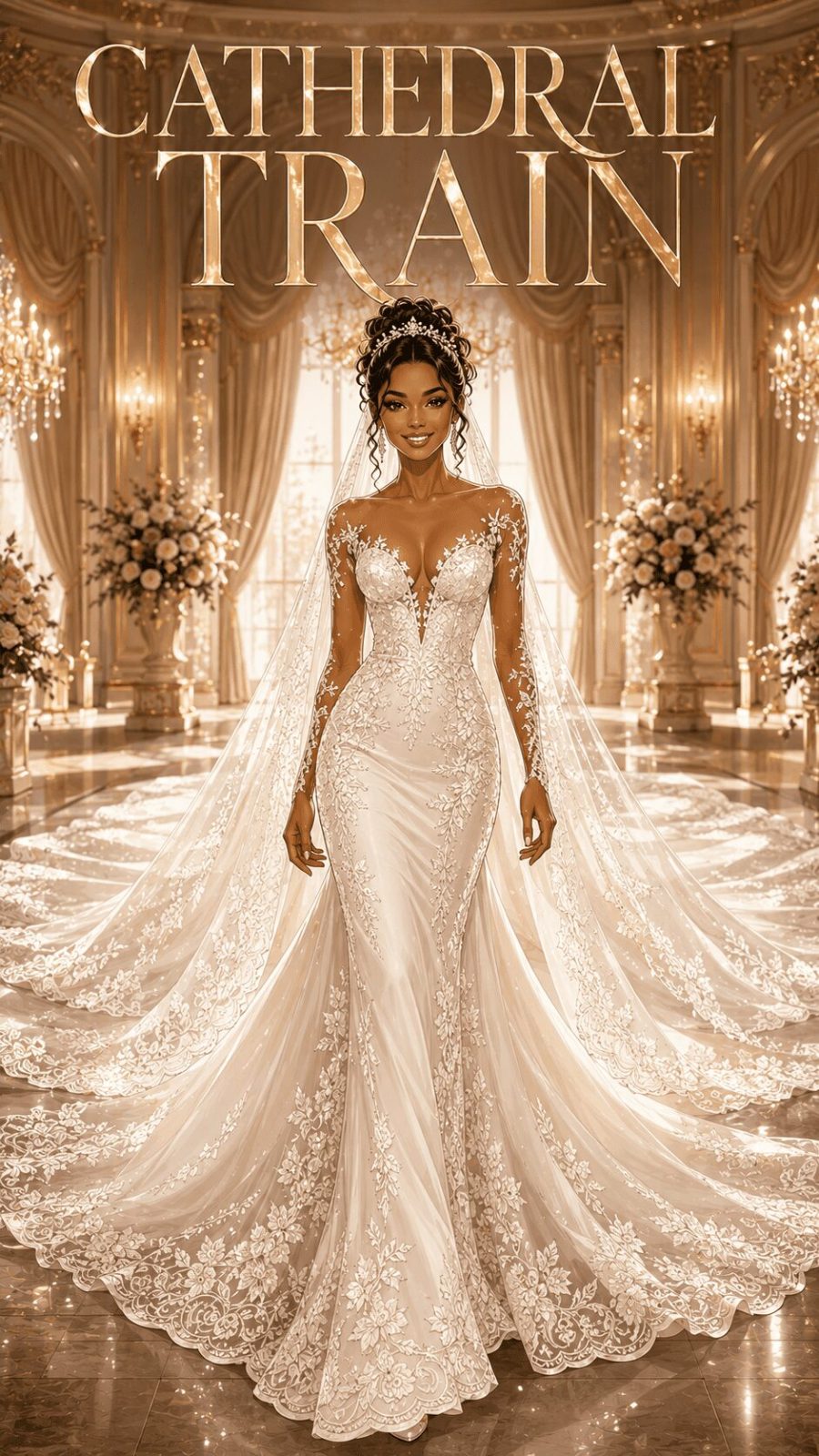 Cathedral Church Wedding Dress Example