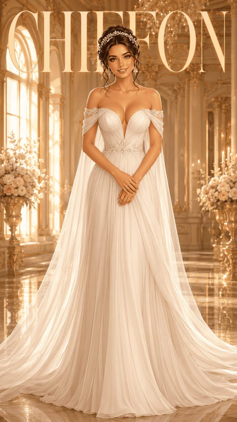Chiffon Wedding Dress Example