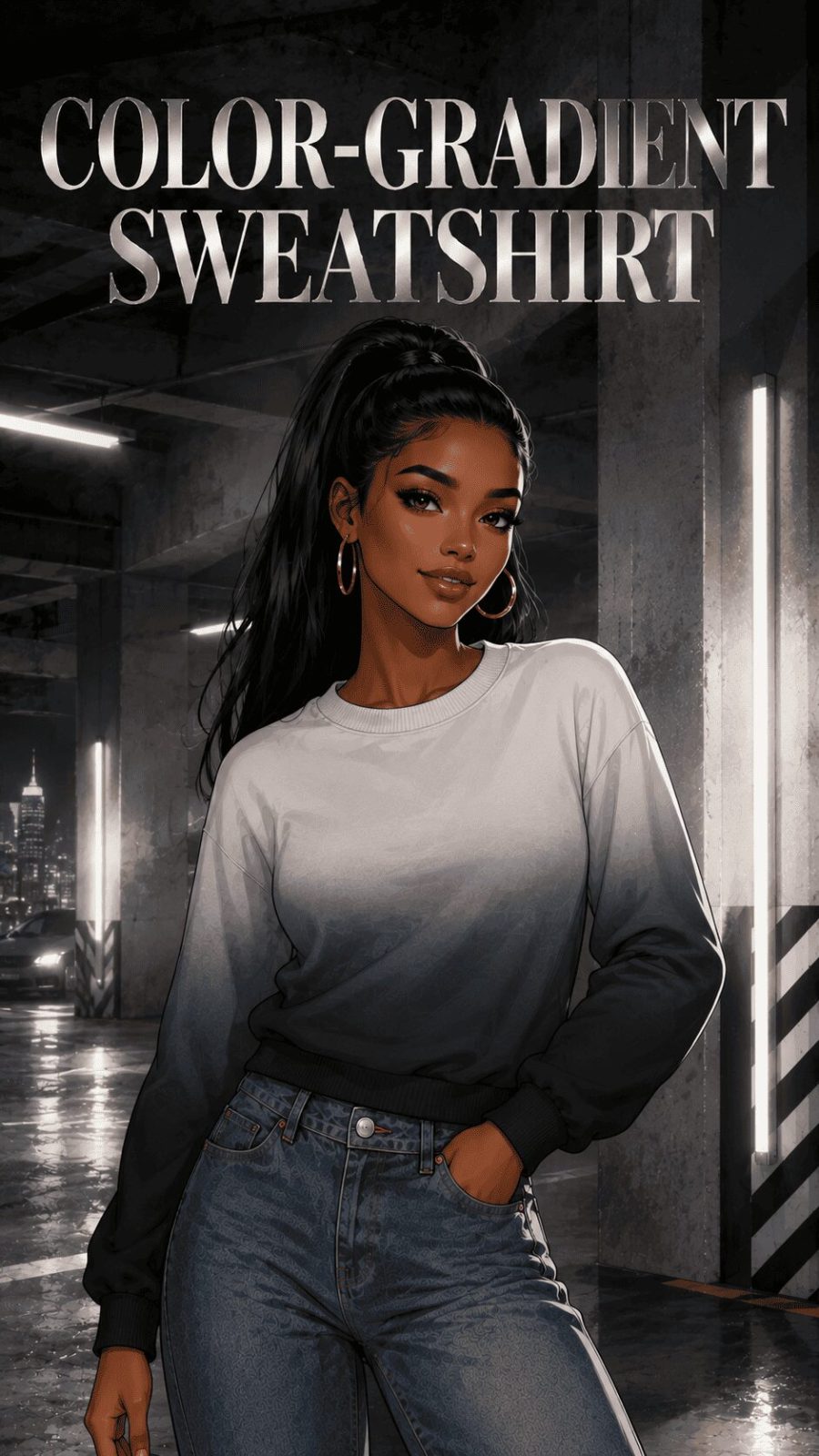 Color Gradient Sweatshirt Example