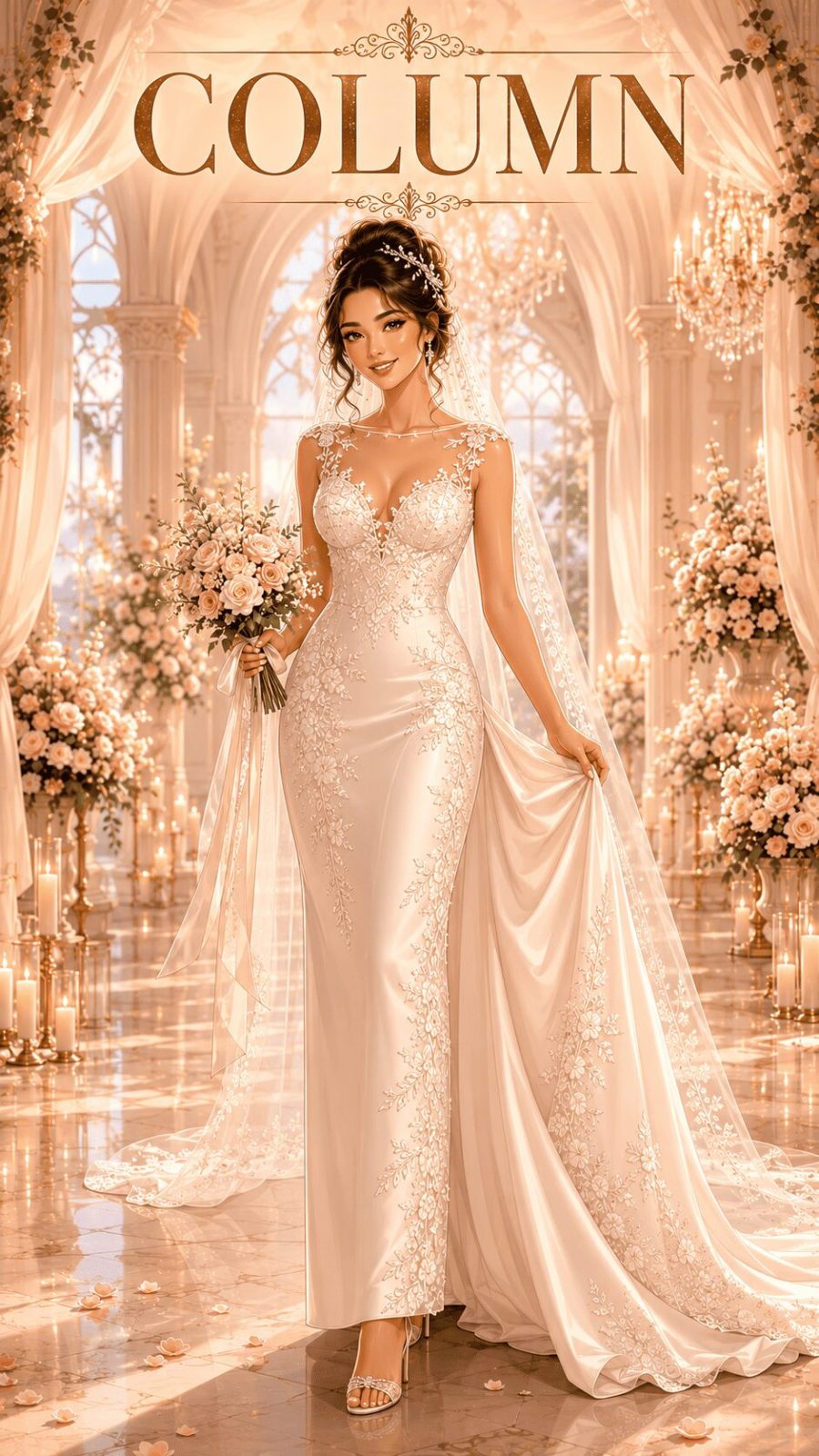 Column Wedding Dress