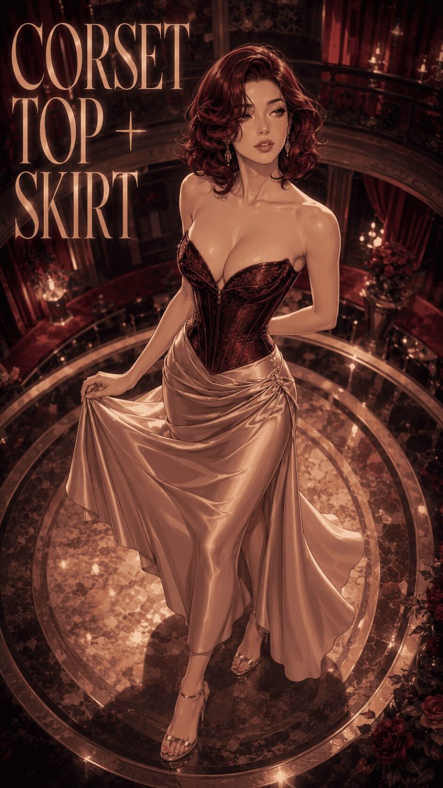Corset Top Skirt Party Wear