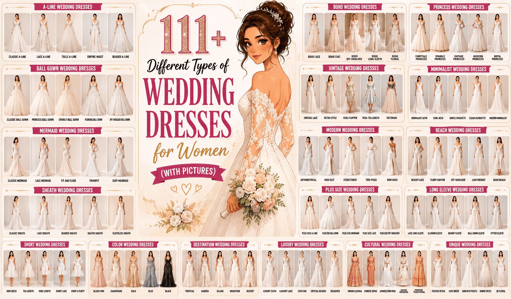 111+ Different Types of Wedding Dresses for Women (With Pictures)
