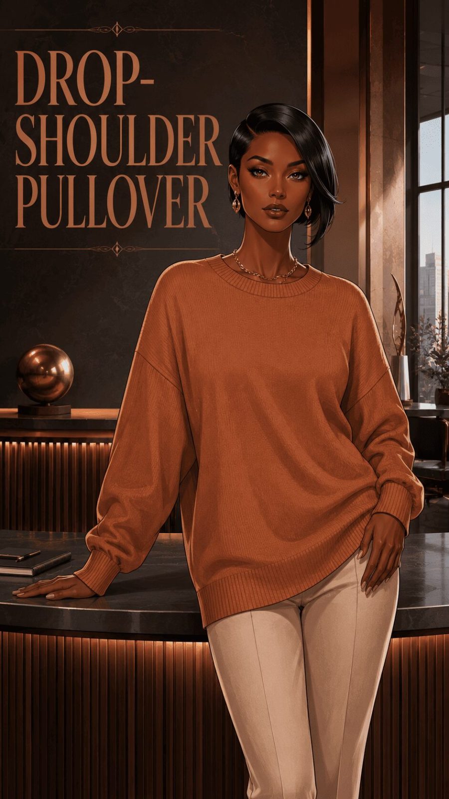 Drop-Shoulder Pullover example