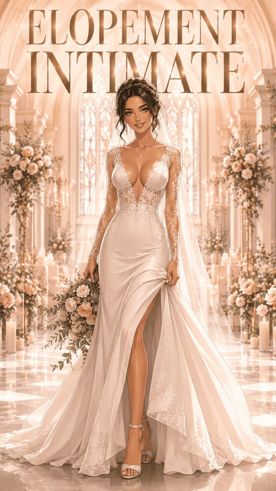 Elopement Intimate Ceremony Wedding Dress Example