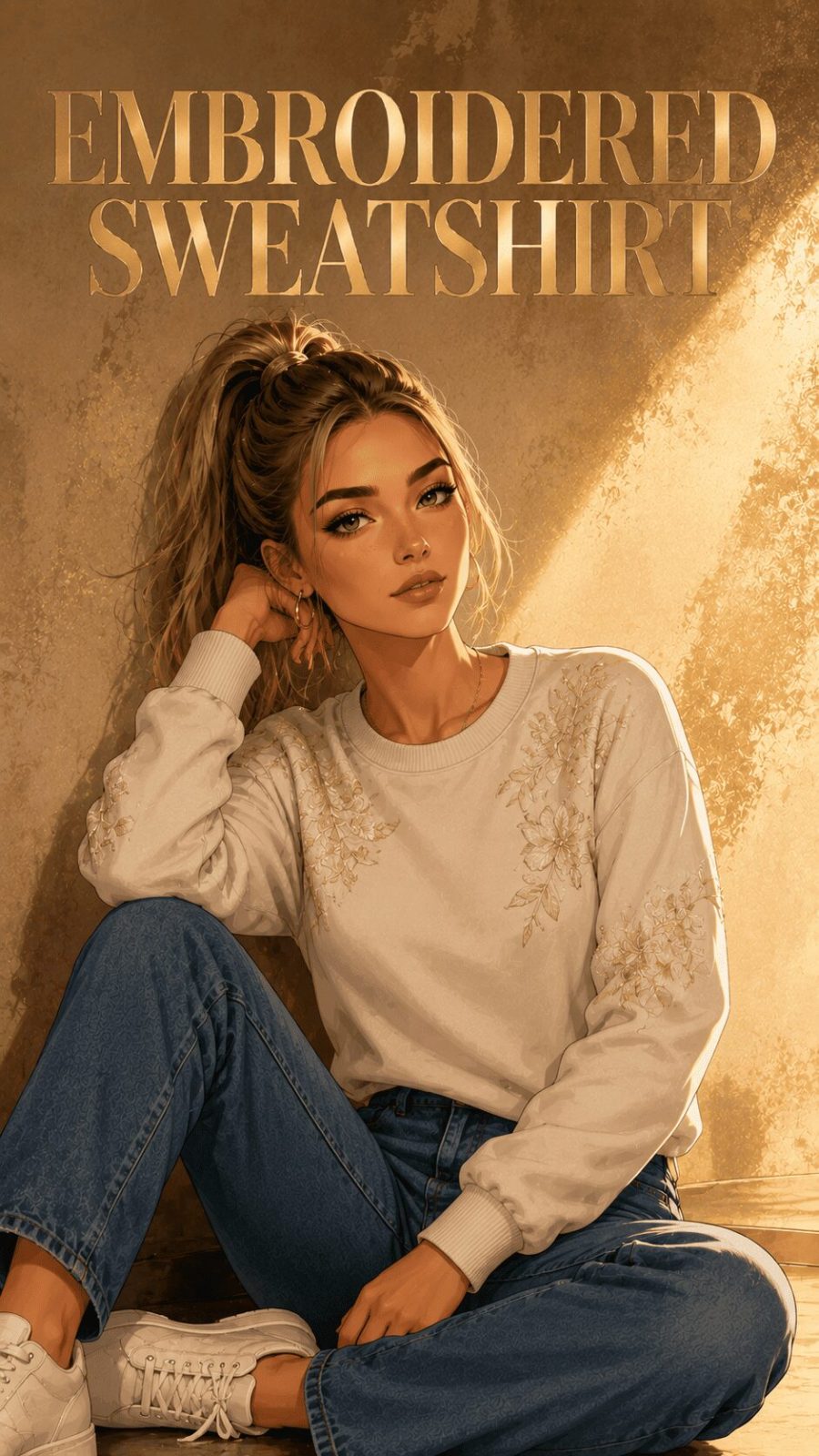 Embroidered Sweatshirt Example
