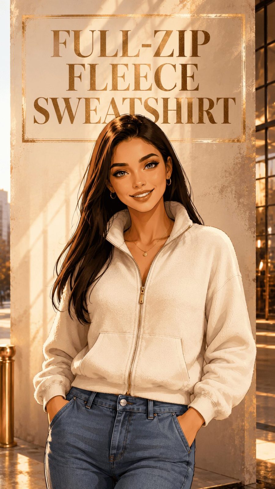 Full Zip Fleece Sweatshirt Example
