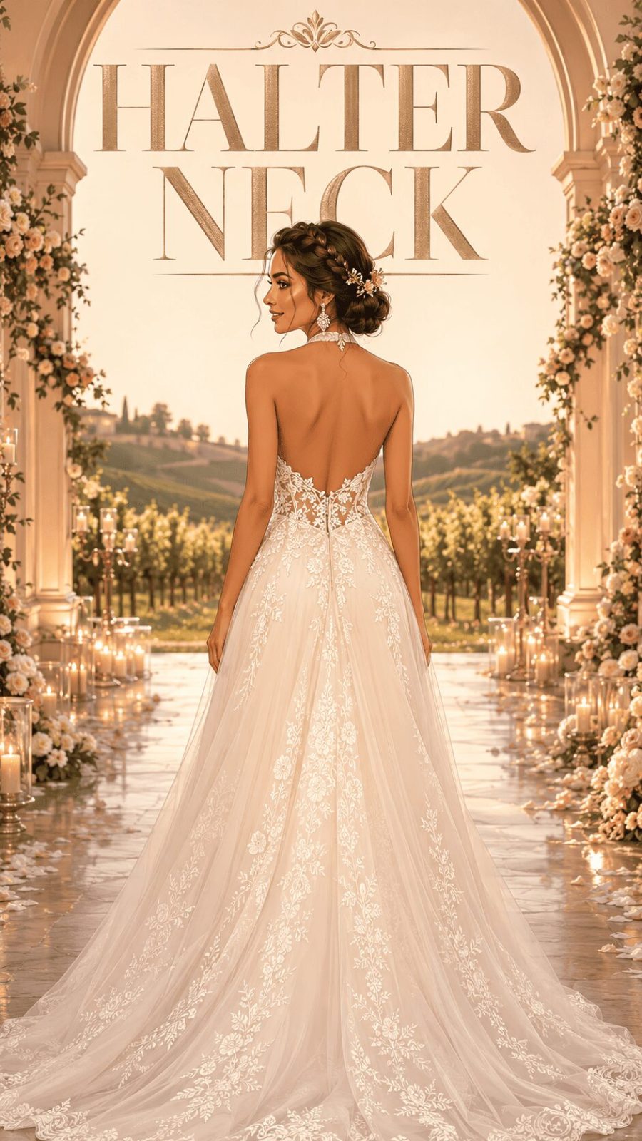 Halter Neck Wedding Dress