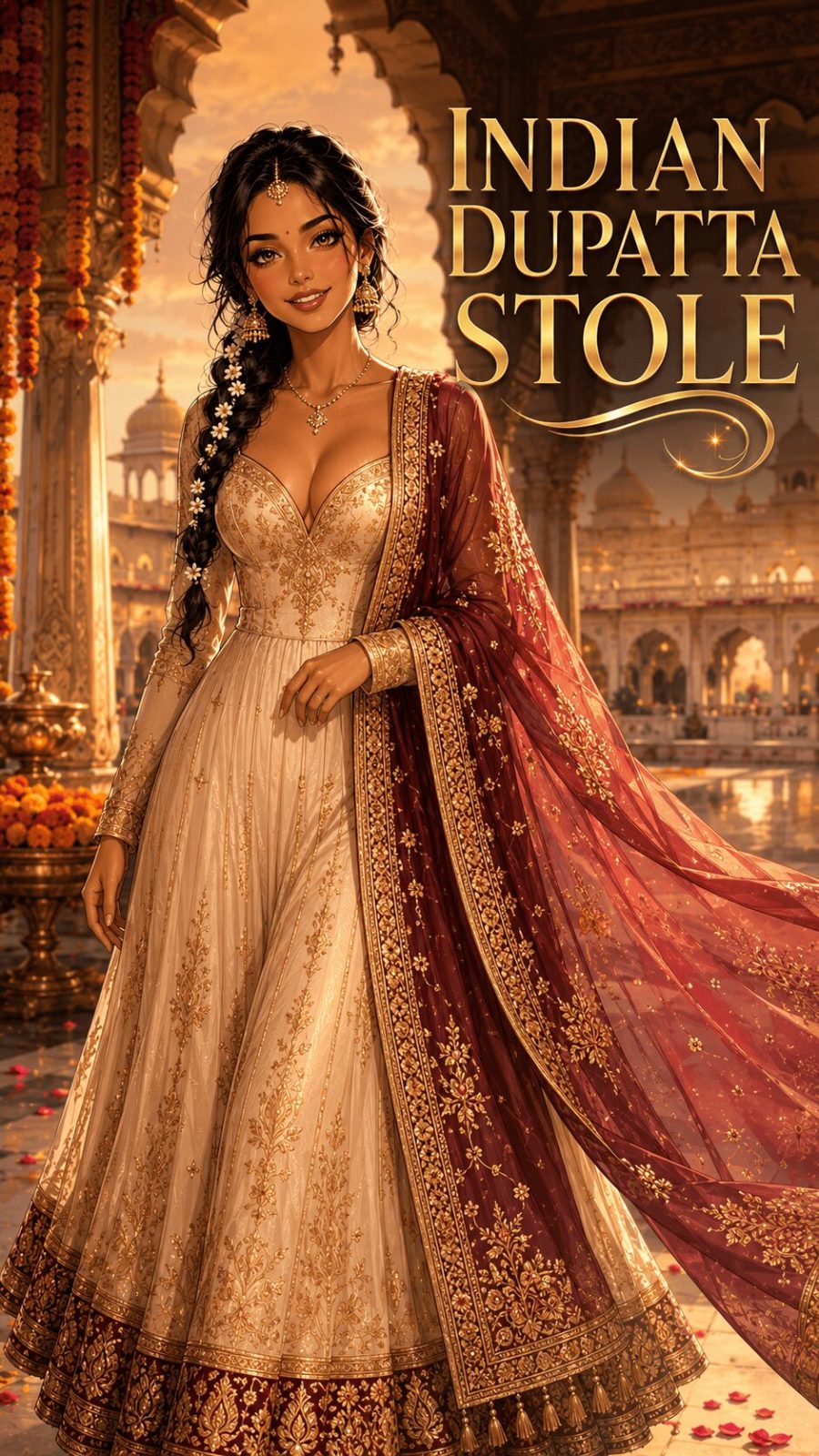 Indian Dupatta Stole Example