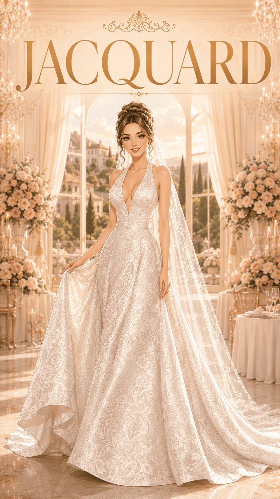 Jacquard Wedding Dress Example