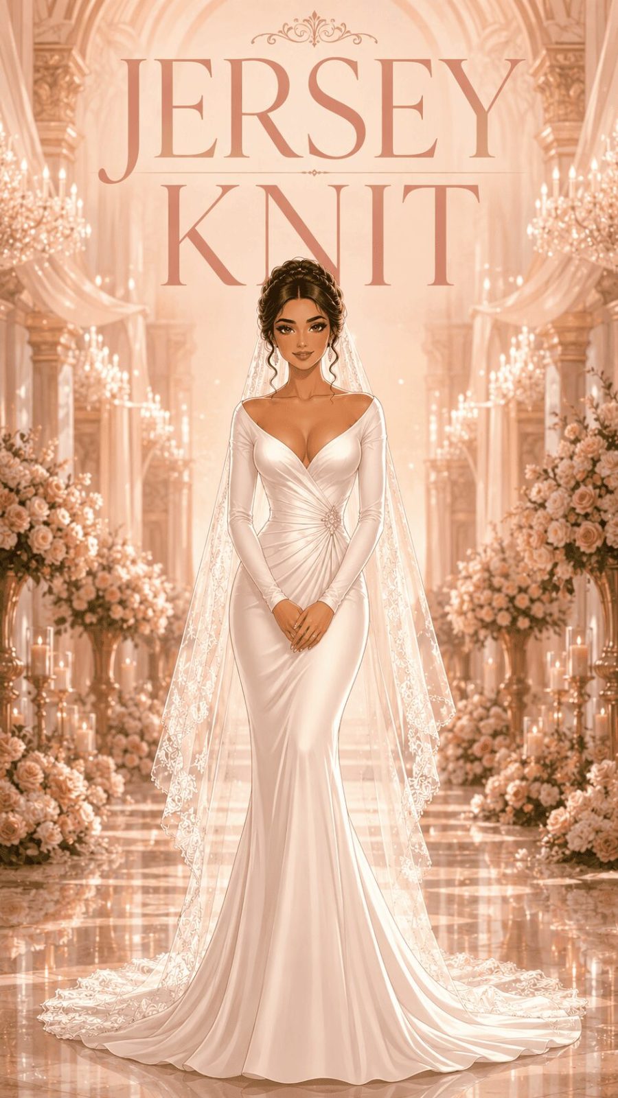 Jersey Stretch Knit Wedding Dress Example