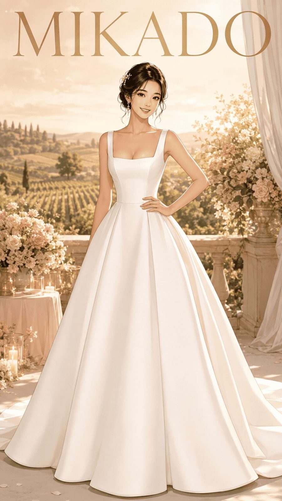 Mikado Wedding Dress Example