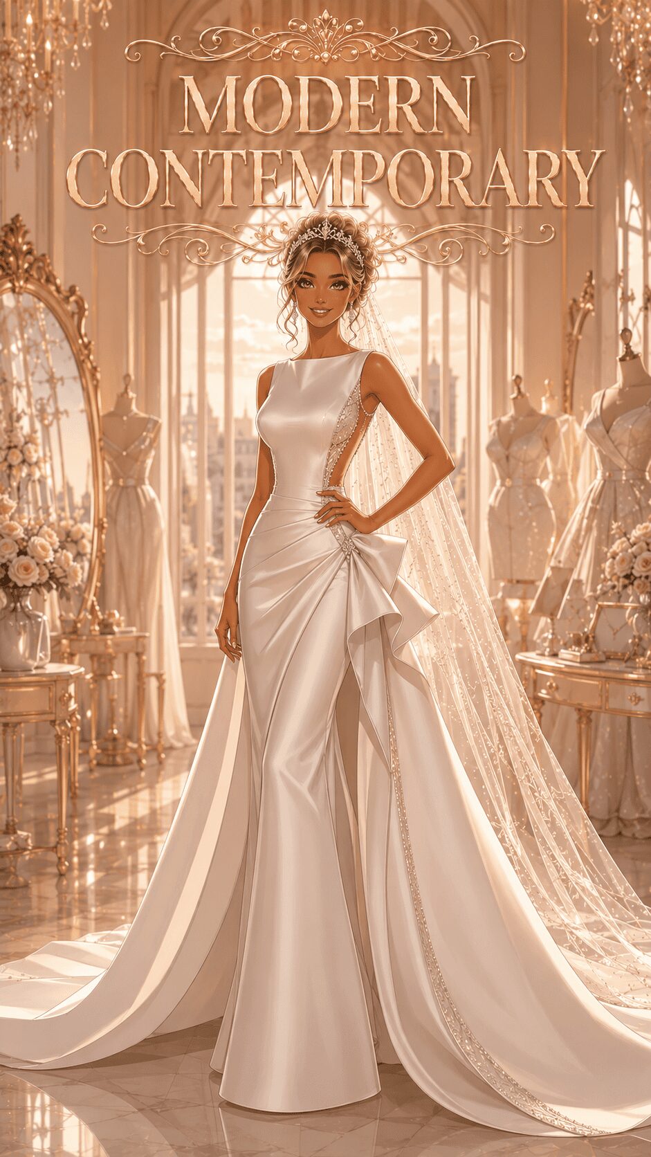 Modern Contemporary Wedding Dress Example