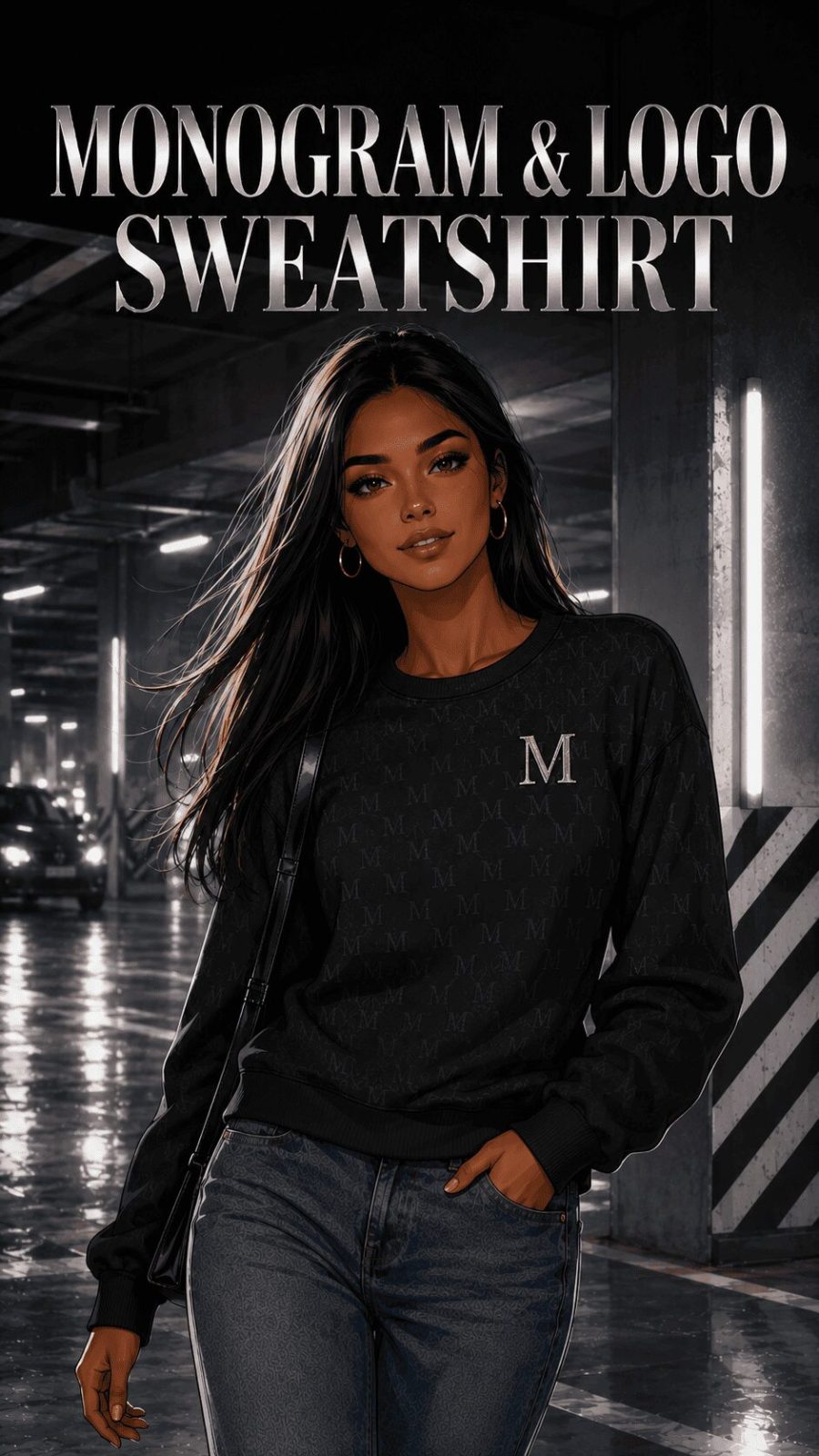 Monogram Logo Sweatshirt Example