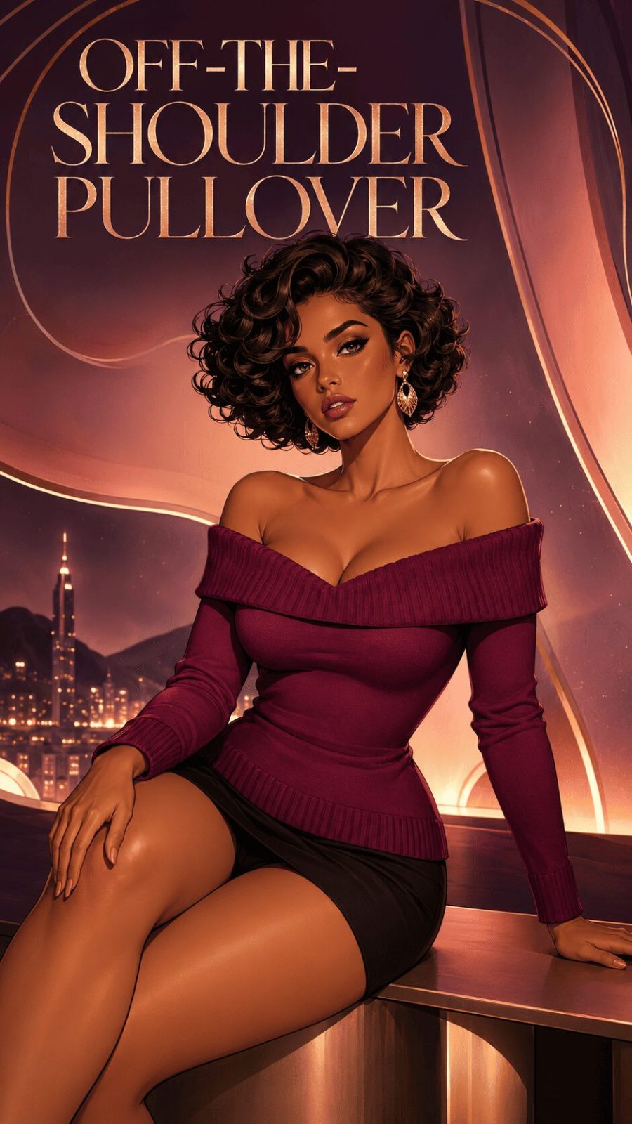 Off-the-Shoulder Pullover example