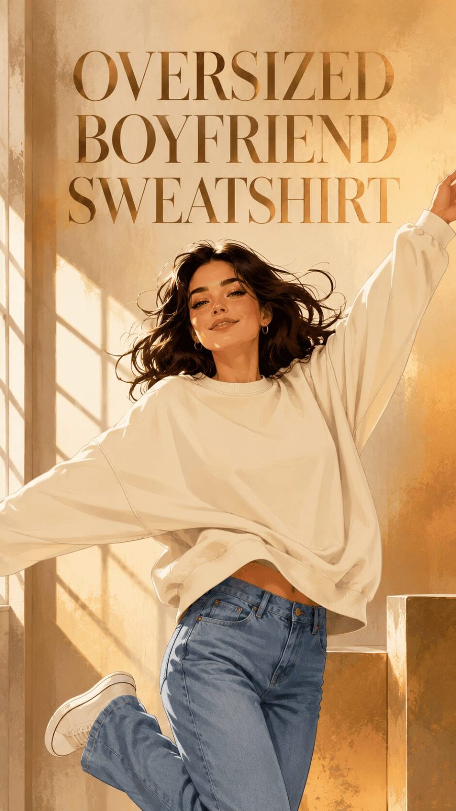 Oversized Boyfriend Sweatshirt Example