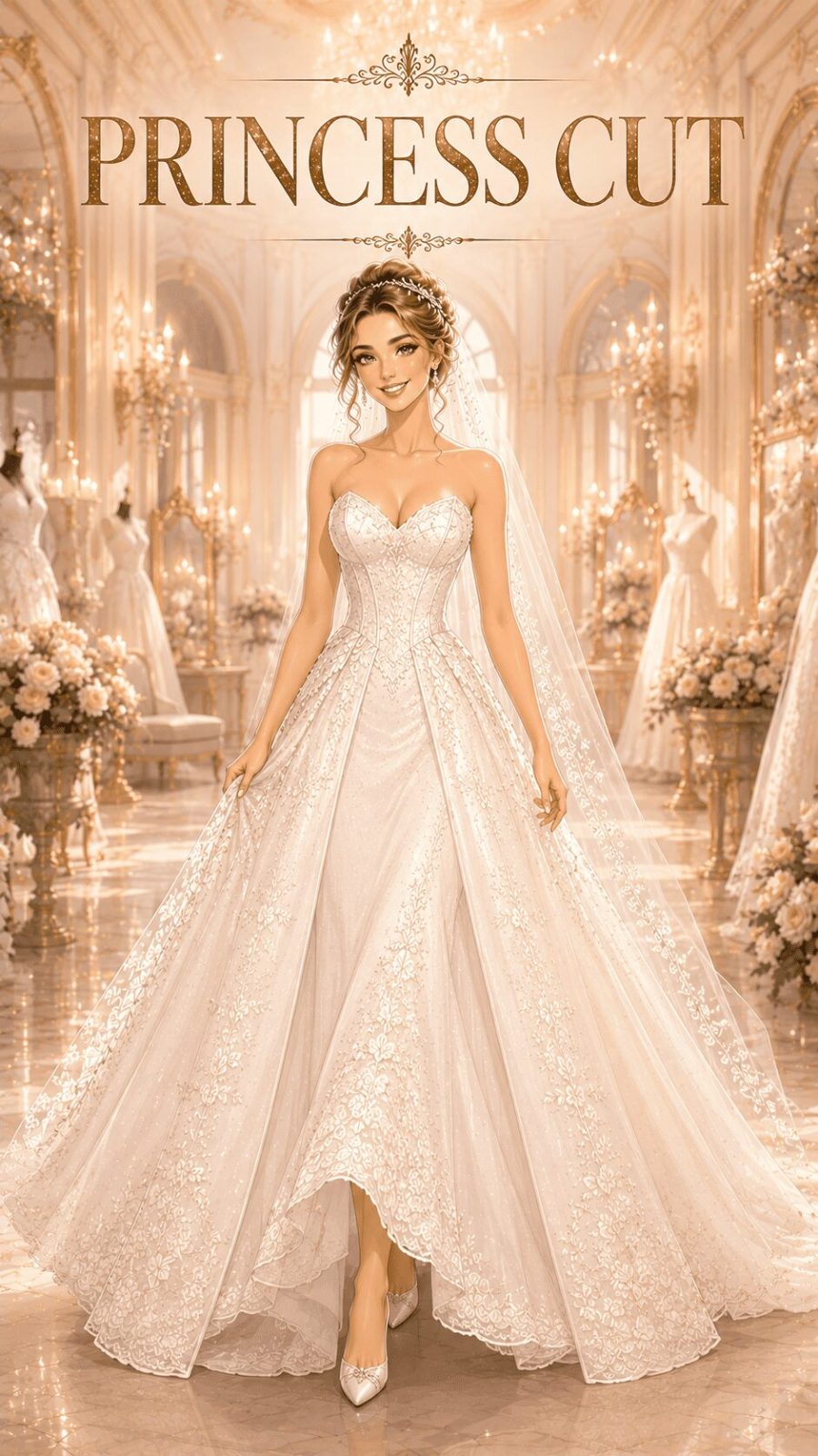 Princess Cut Wedding Dress
