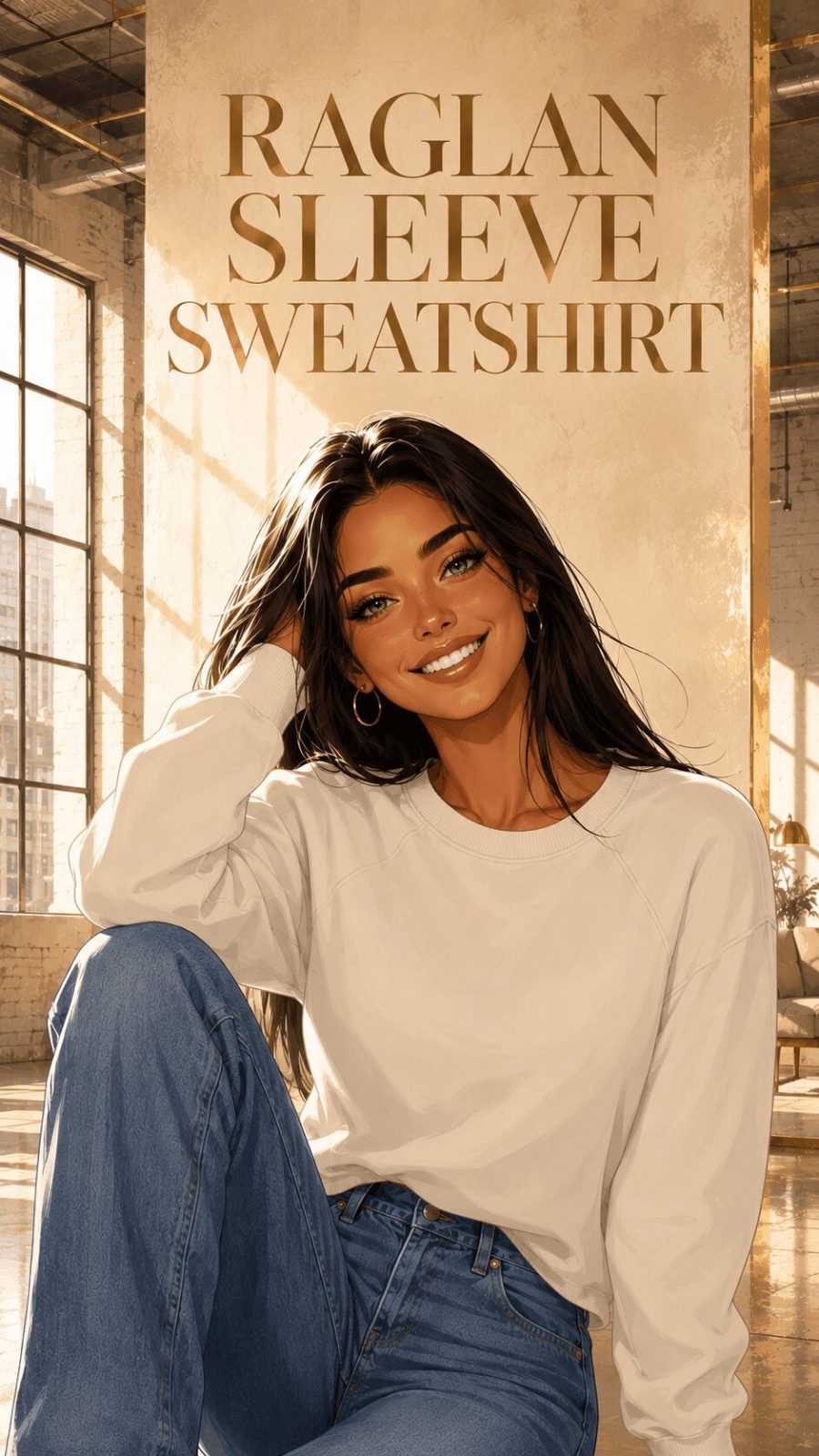 Raglan Sleeve Sweatshirt Example