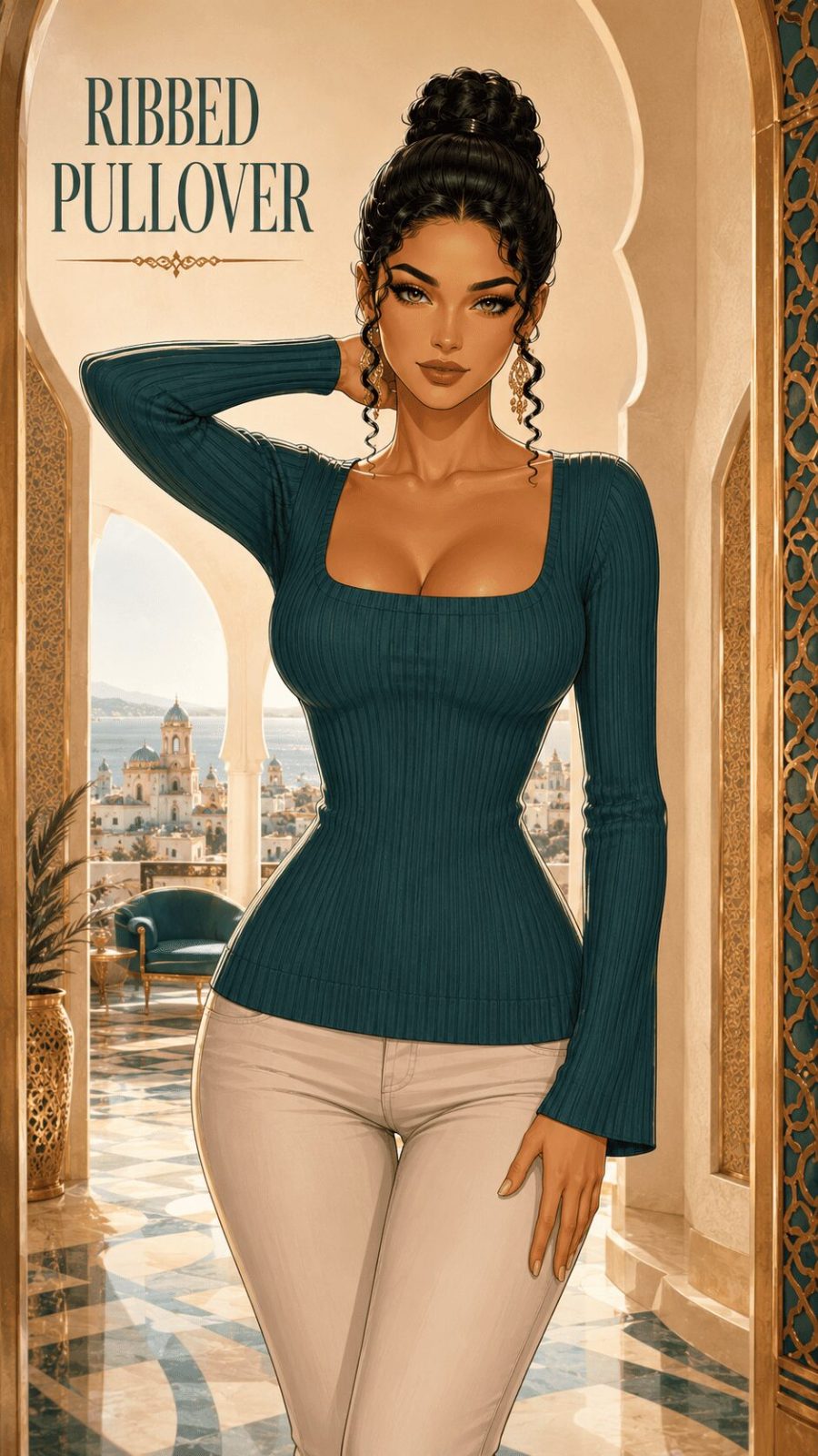 Ribbed Pullover example