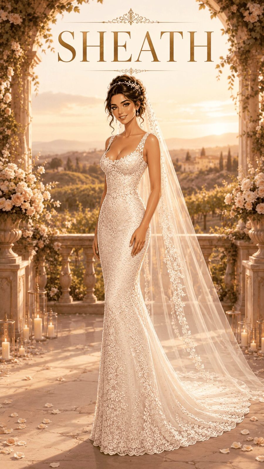 Sheath Wedding Dress