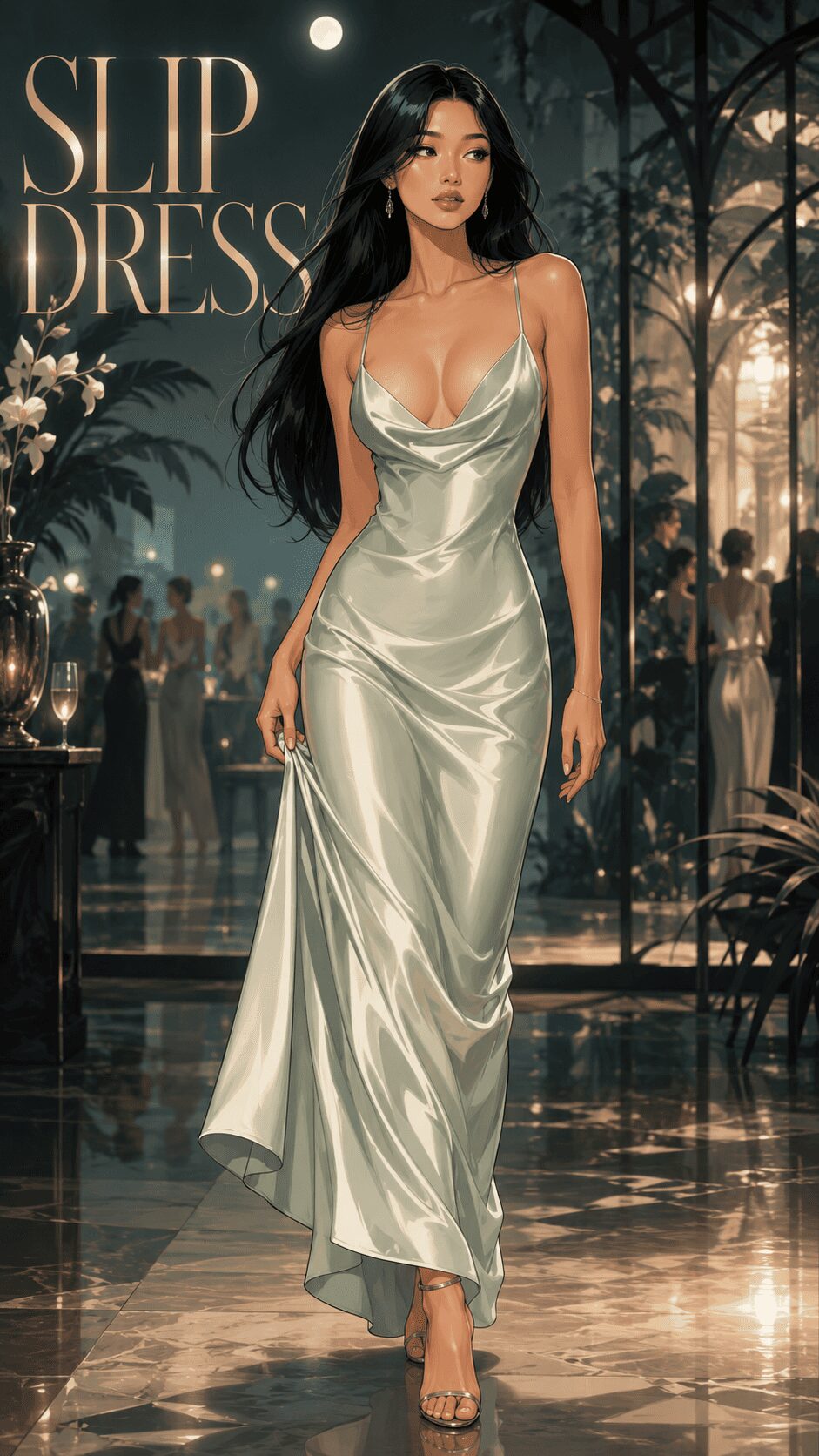 Slip Dress Party Wear