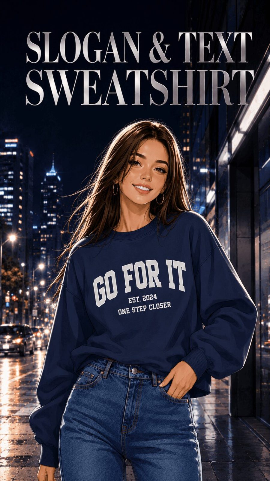 Slogan Text Sweatshirt Example