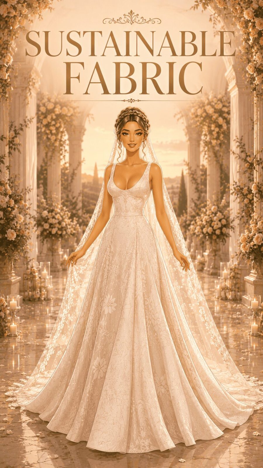 Sustainable Deadstock Fabric Wedding Dress Example