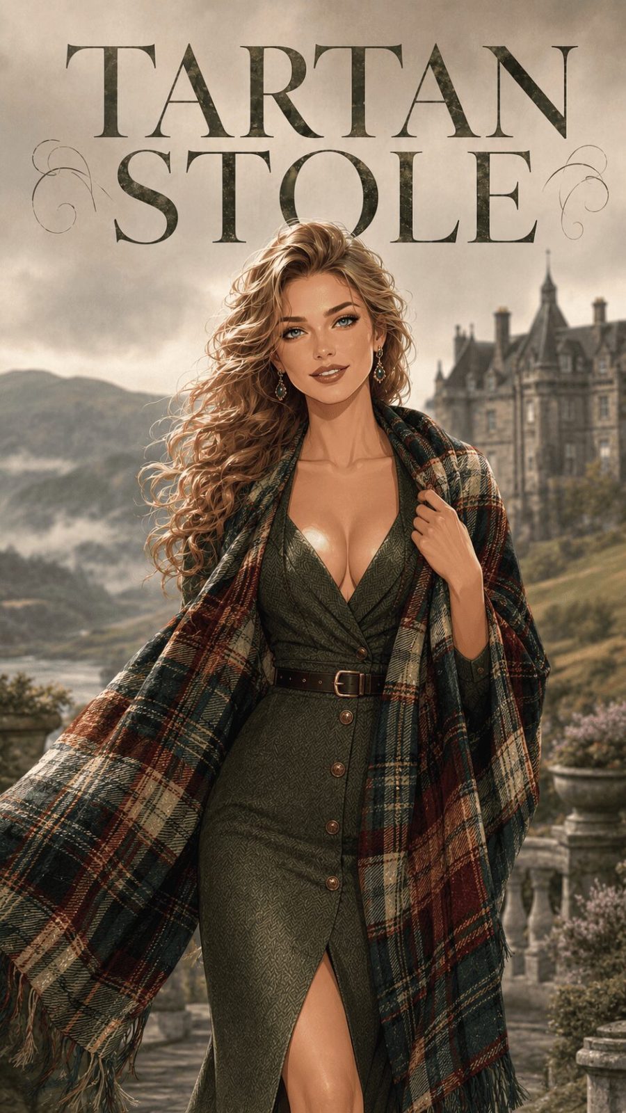 Tartan Plaid Stole Example