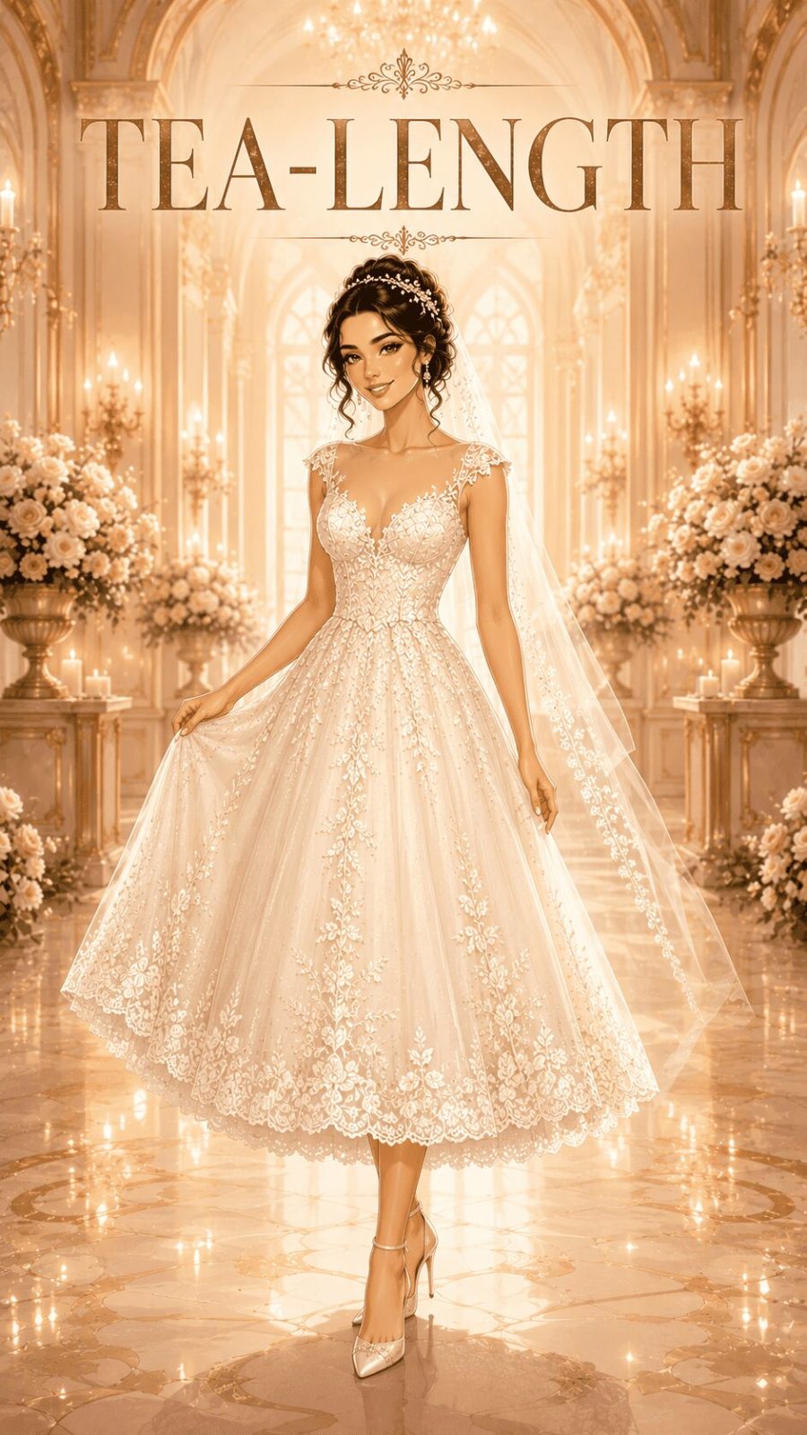 Tea-Length Wedding Dress