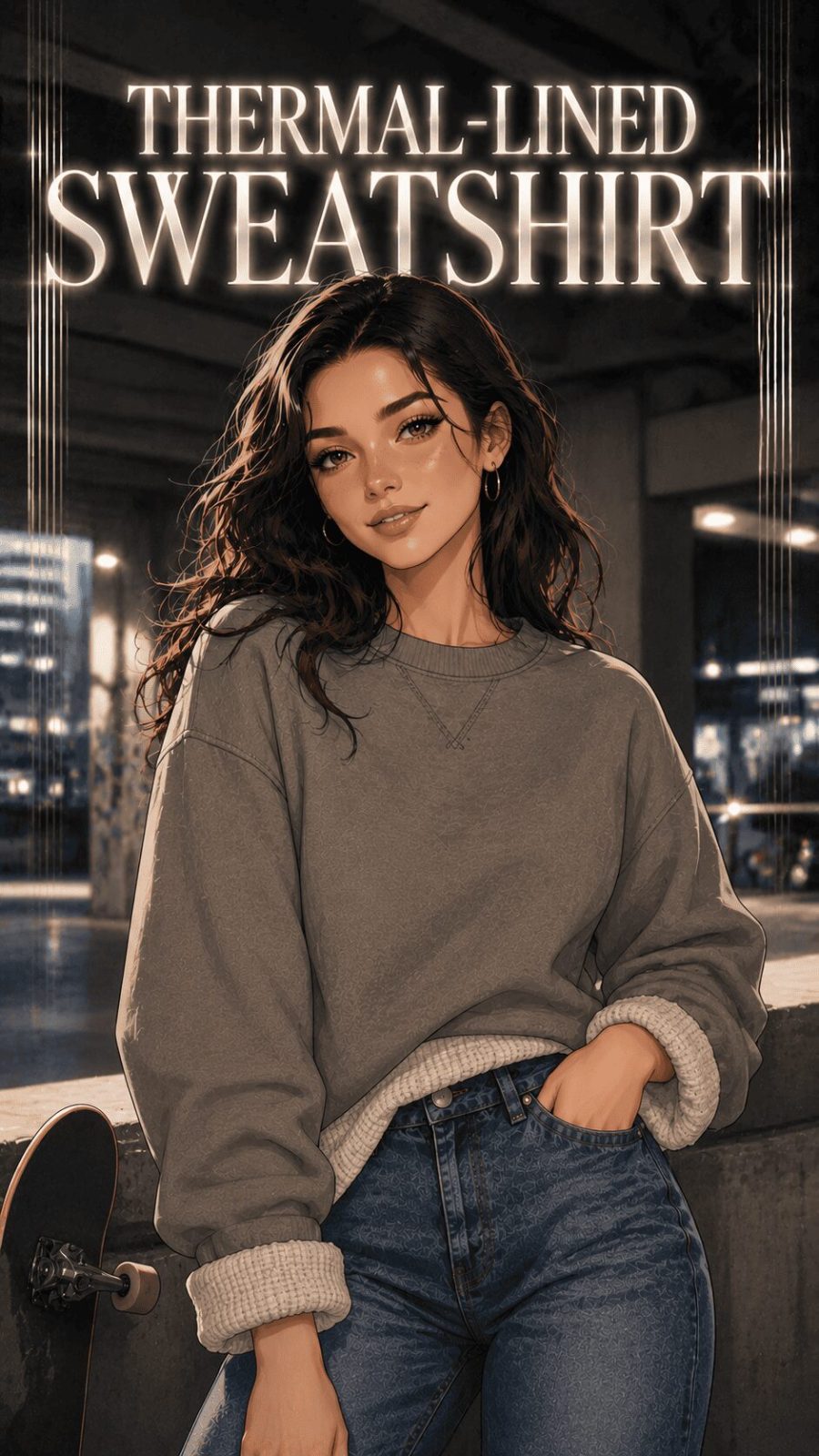 Thermal Lined Sweatshirt Example