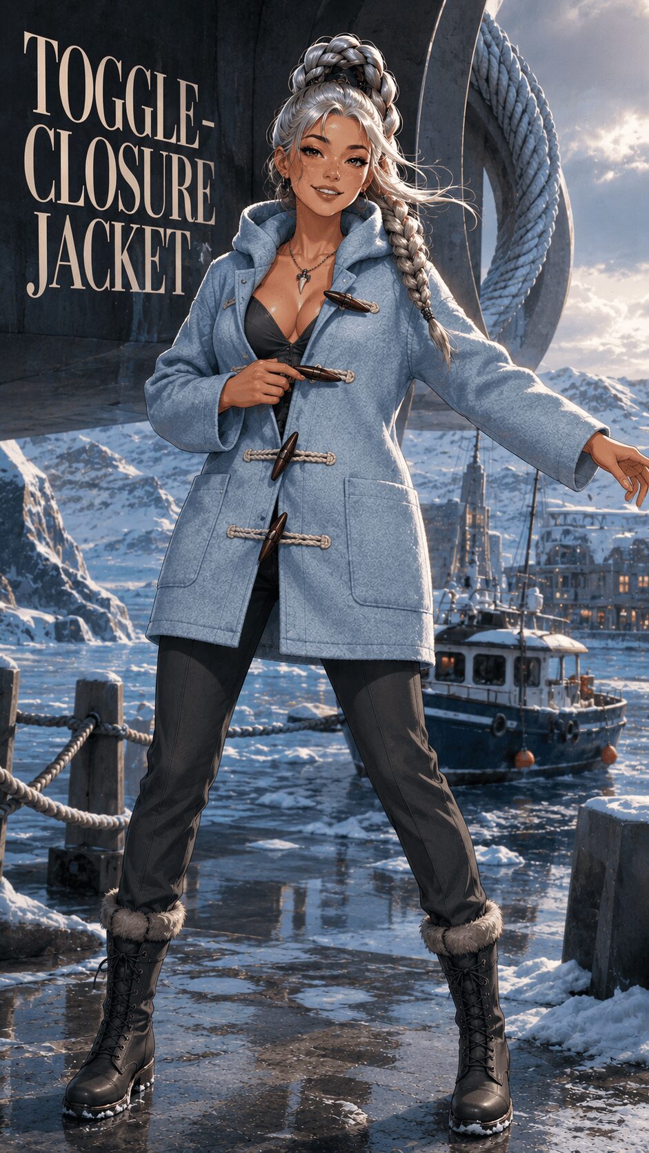 Toggle-Closure Jacket example