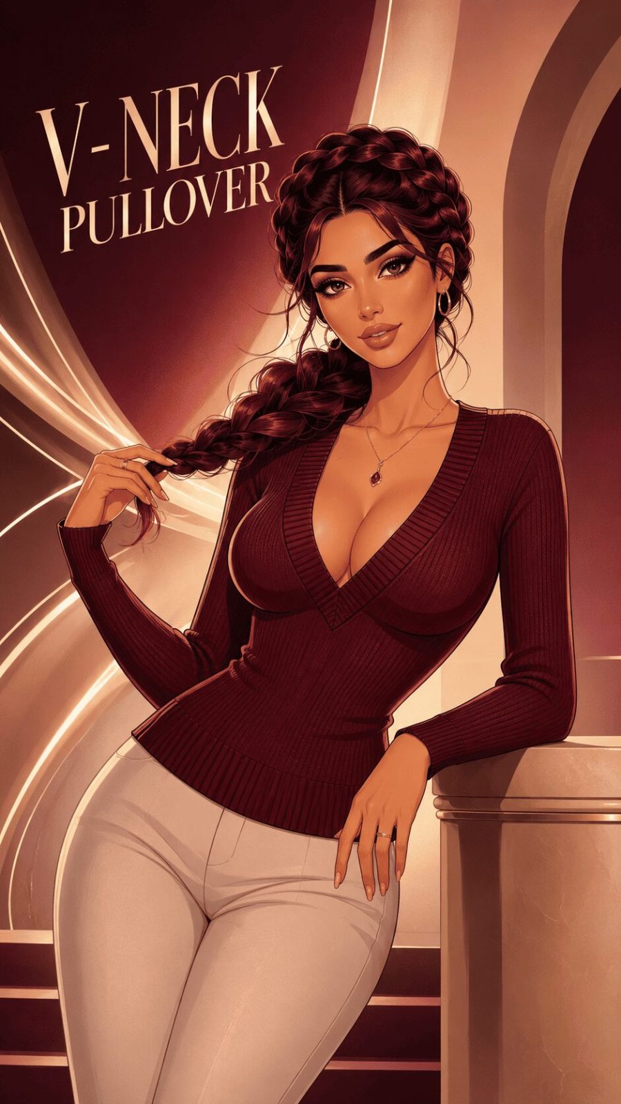 V-Neck Pullover example