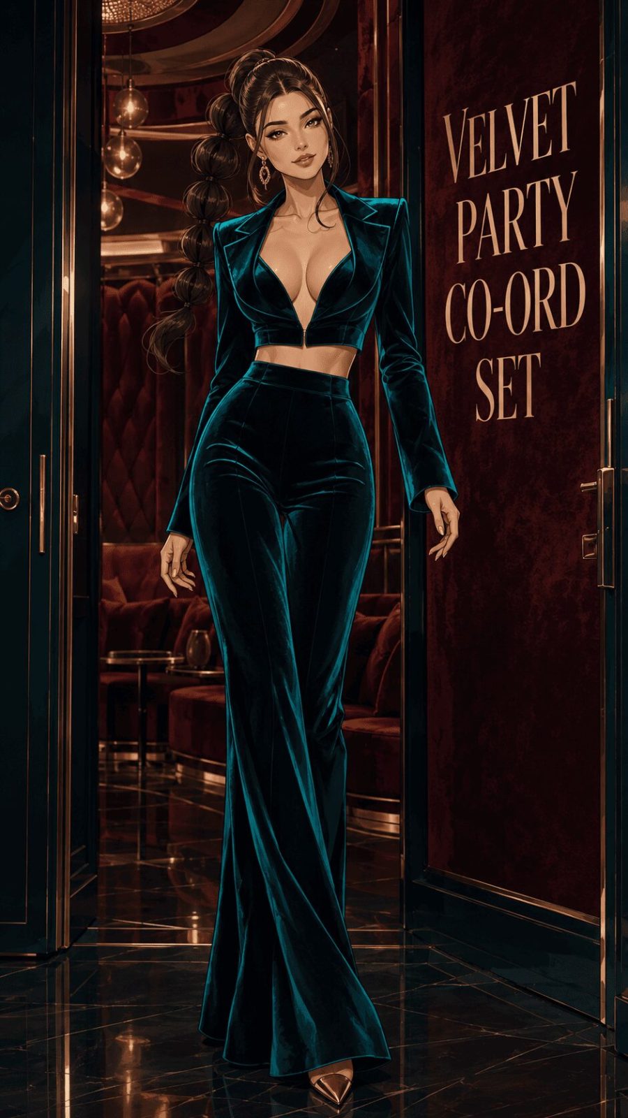 Velvet Co-Ord Set Party Wear