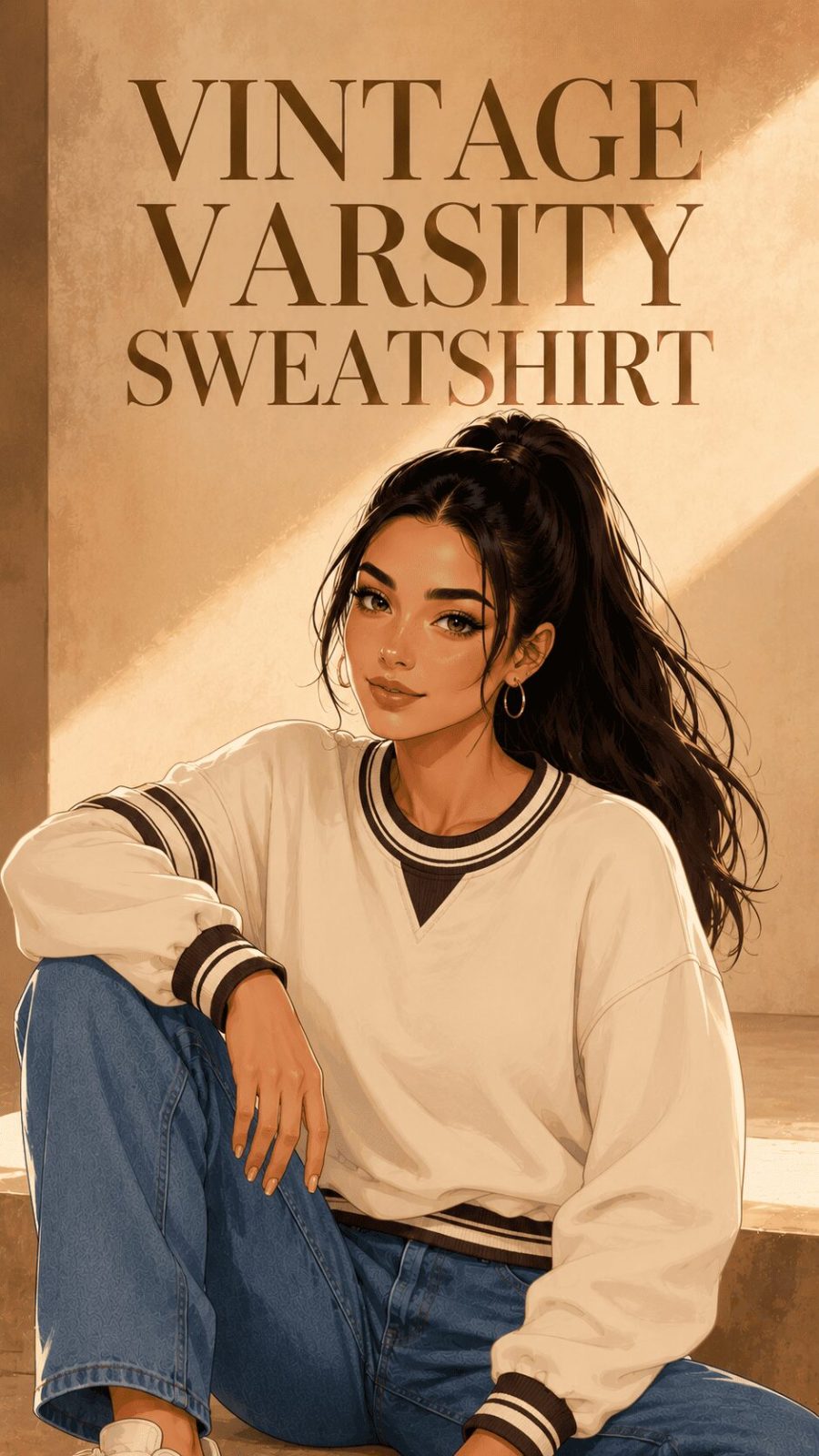 Vintage Varsity Sweatshirt Example